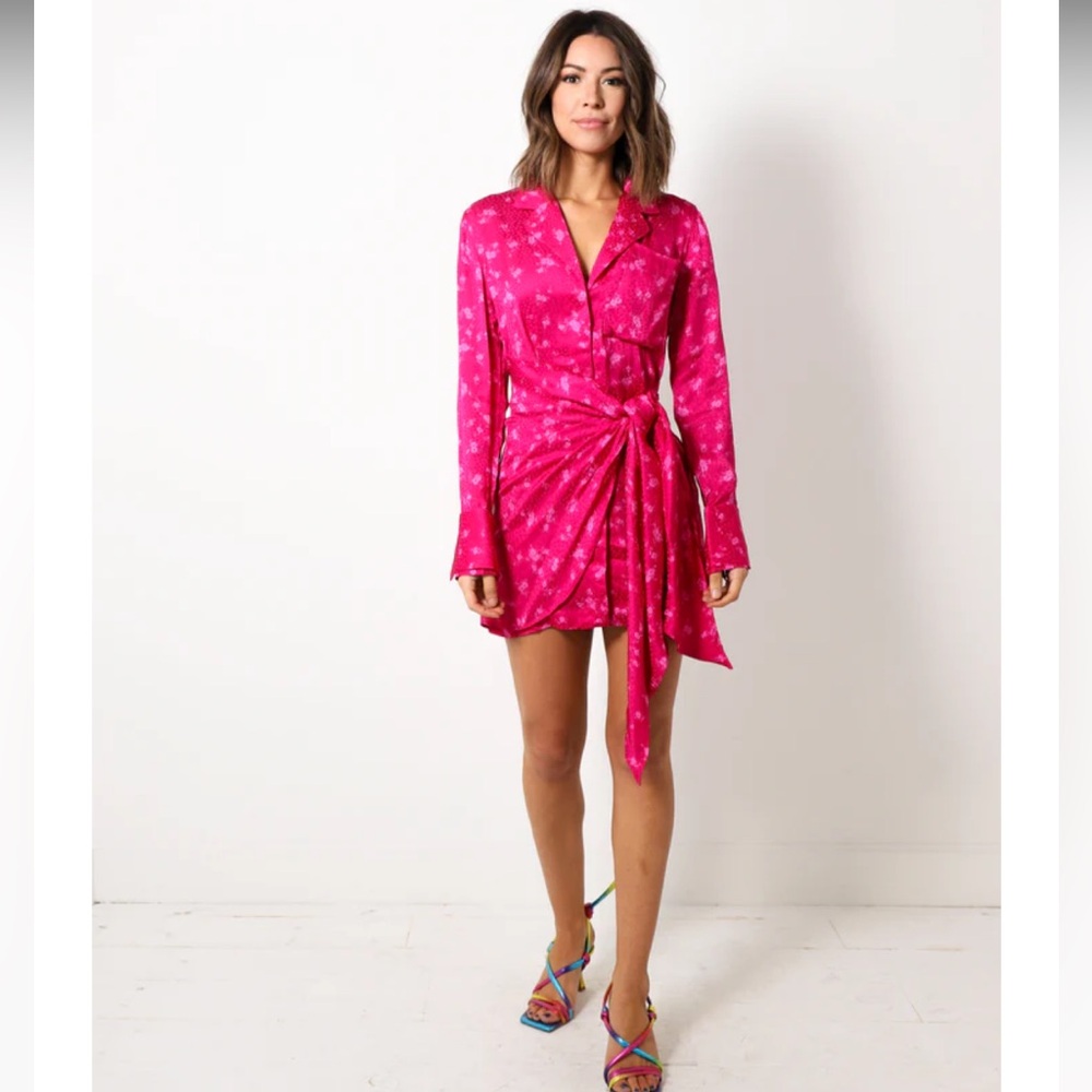 Alcer Midi Evanston dress- fuschia